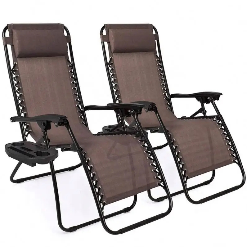 
Folding Zero Gravity Lounge Chair Wide Recliner for Outdoor Beach Patio Pool 
