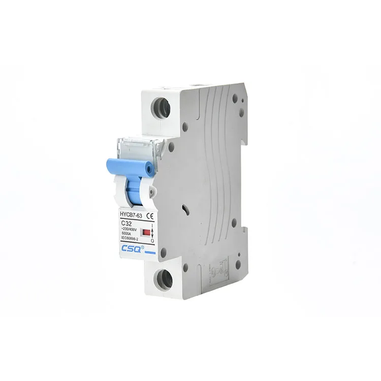 
HYCB7 AC 220v 380v 20 amp miniature circuit breaker motorized circuit breaker MCB home use 63A MIni circuit breaker 
