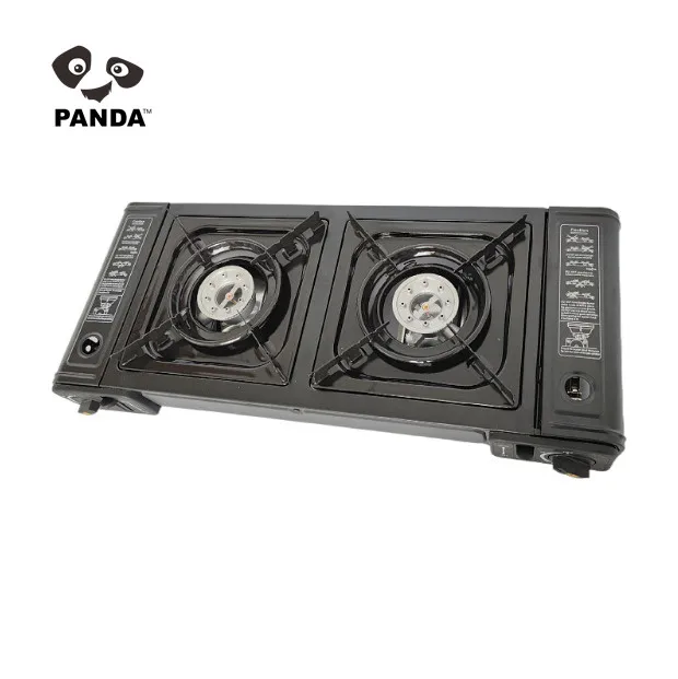 Outdoor 2 Burners gas stove Portable Camping Double Auto Ignition Camp Double burner cassette stoves Propane Camping Stove