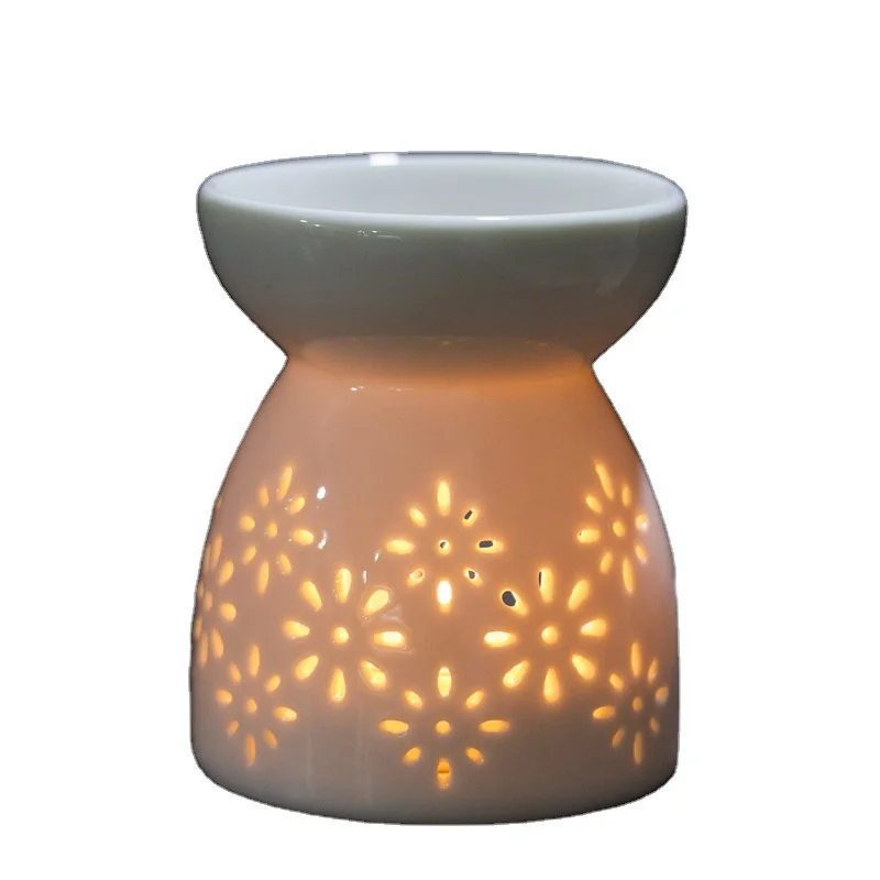 Factory Wholesale Wax Melts Burner Aromatherapy Aroma Oil Diffuser Ceramic Candle Holder Oil Burner Furnace Home Decoration