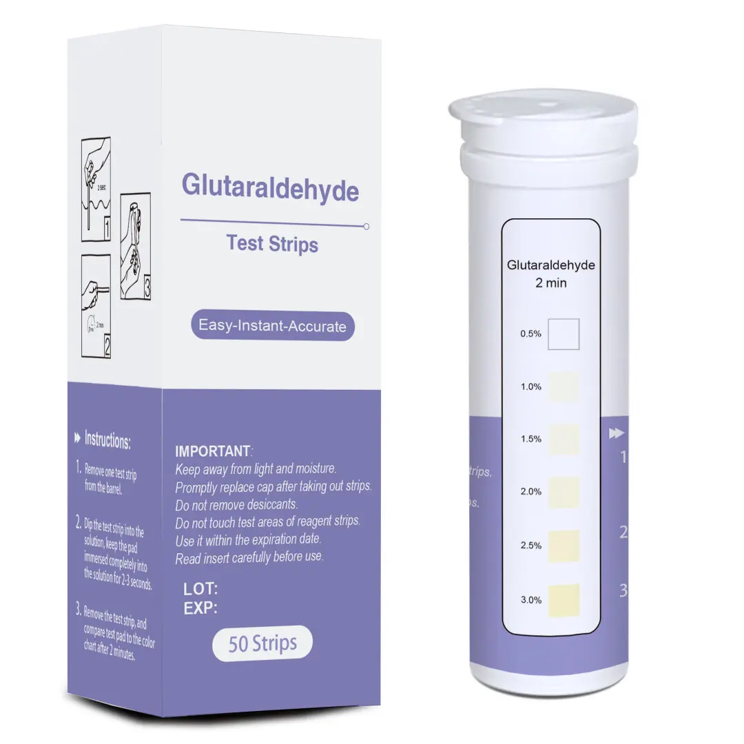 Customized Package 50 & 100 Counts Glutaraldehyde Water Test Strips