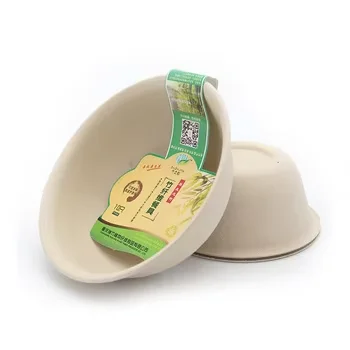 Factory direct sales 100% biodegradable environmentally friendly safe microwave oven refrigerator bamboo fiber disposable bowl