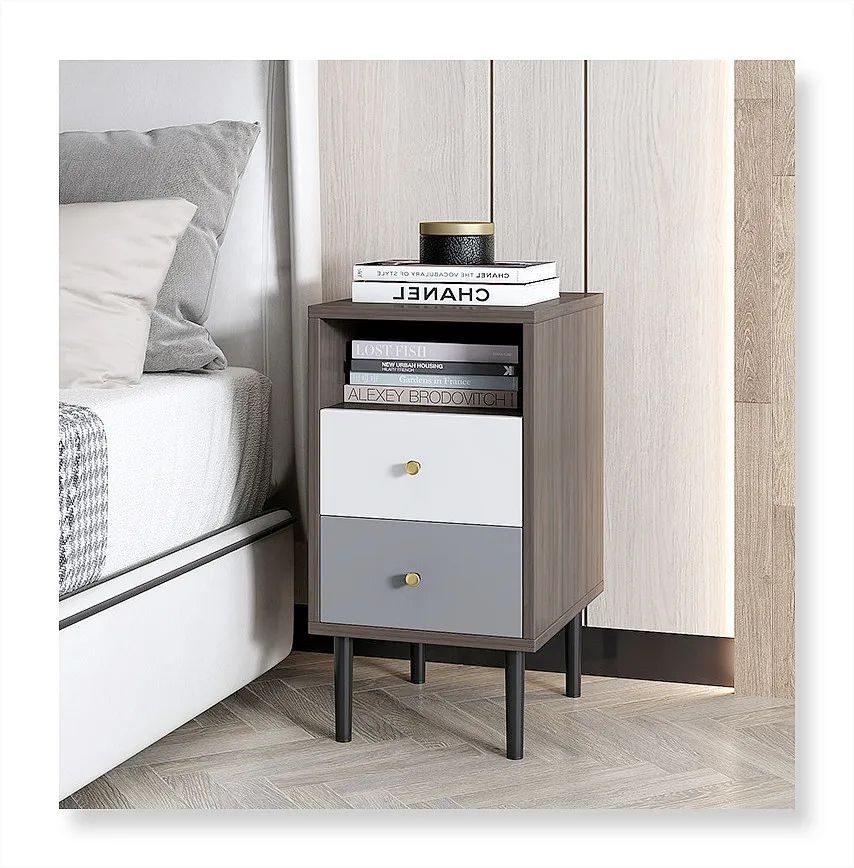 Современная мебель для спальни, Современная тумбочка, белая деревянная тумбочка с ножками из массива дерева