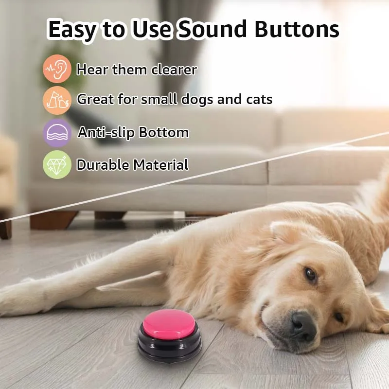 Factory Custom Wholesale Pet Talk Training Buzzer Dog Voice Recordable Communication Button
