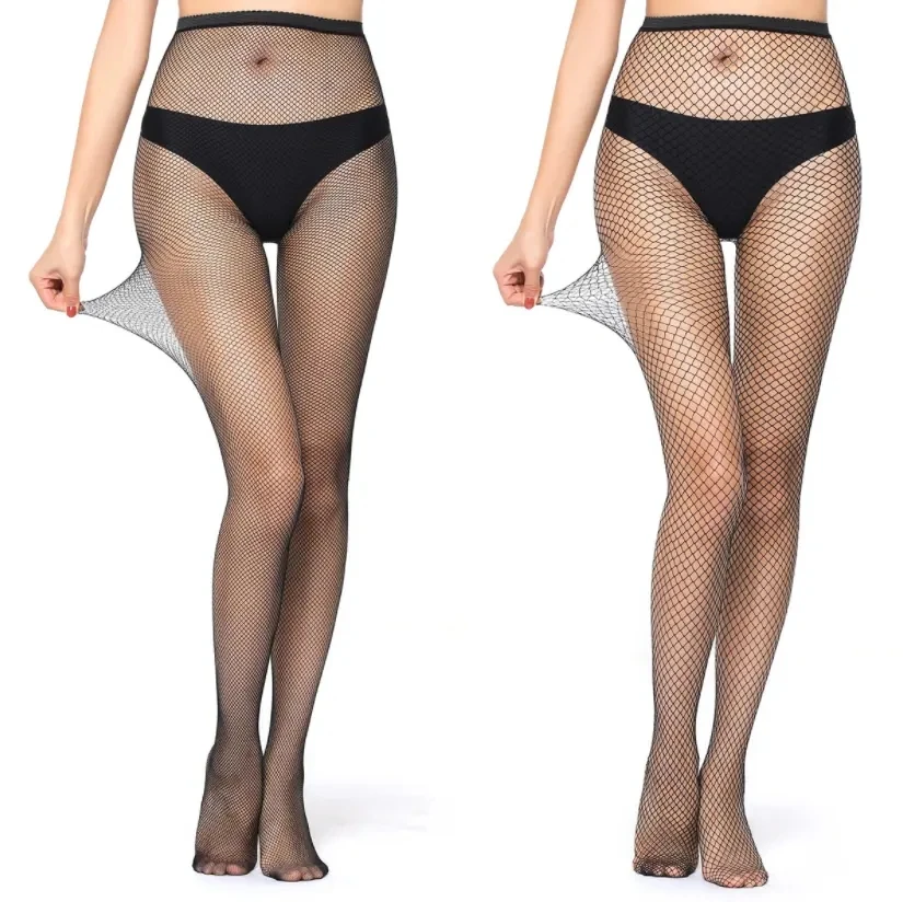 Wholesale Cheap Sexy Black Mesh Fishnet Pantyhose Women Ladies High Waist Fish Net Tights