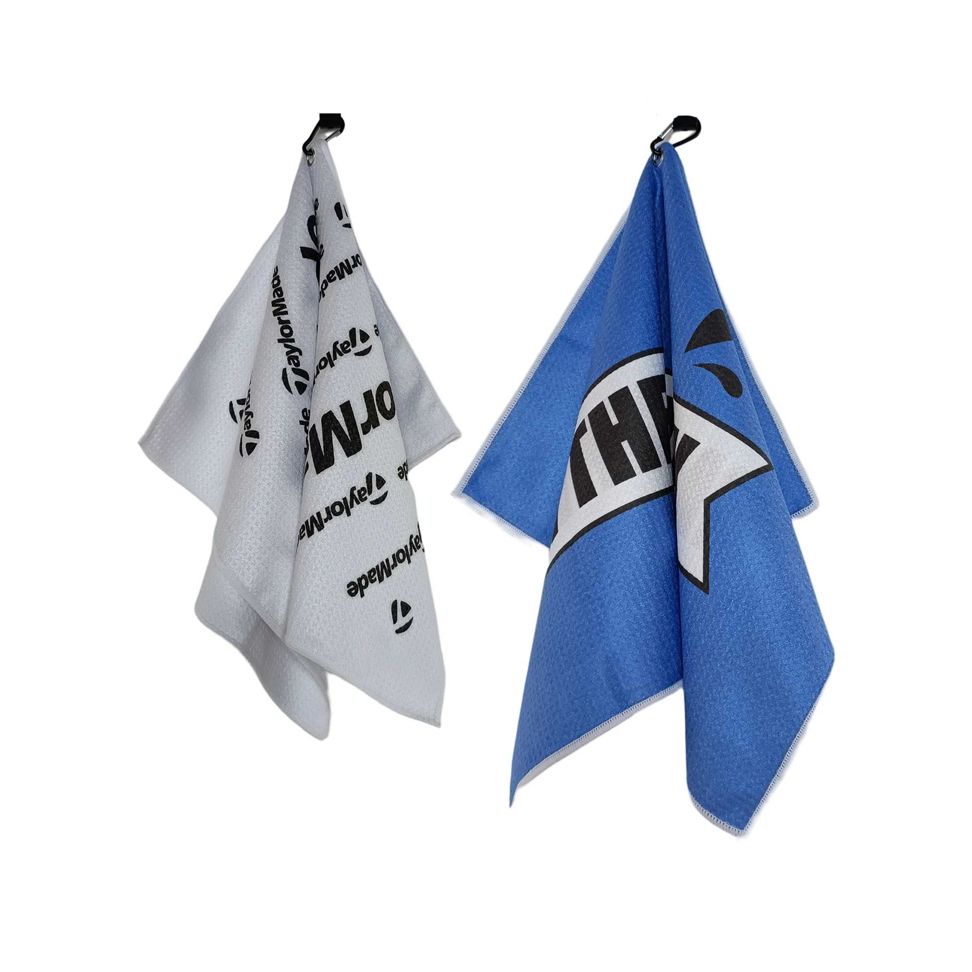 Microfiber waffle golf towel custom logo printed microfiber towel towel sets in gift box