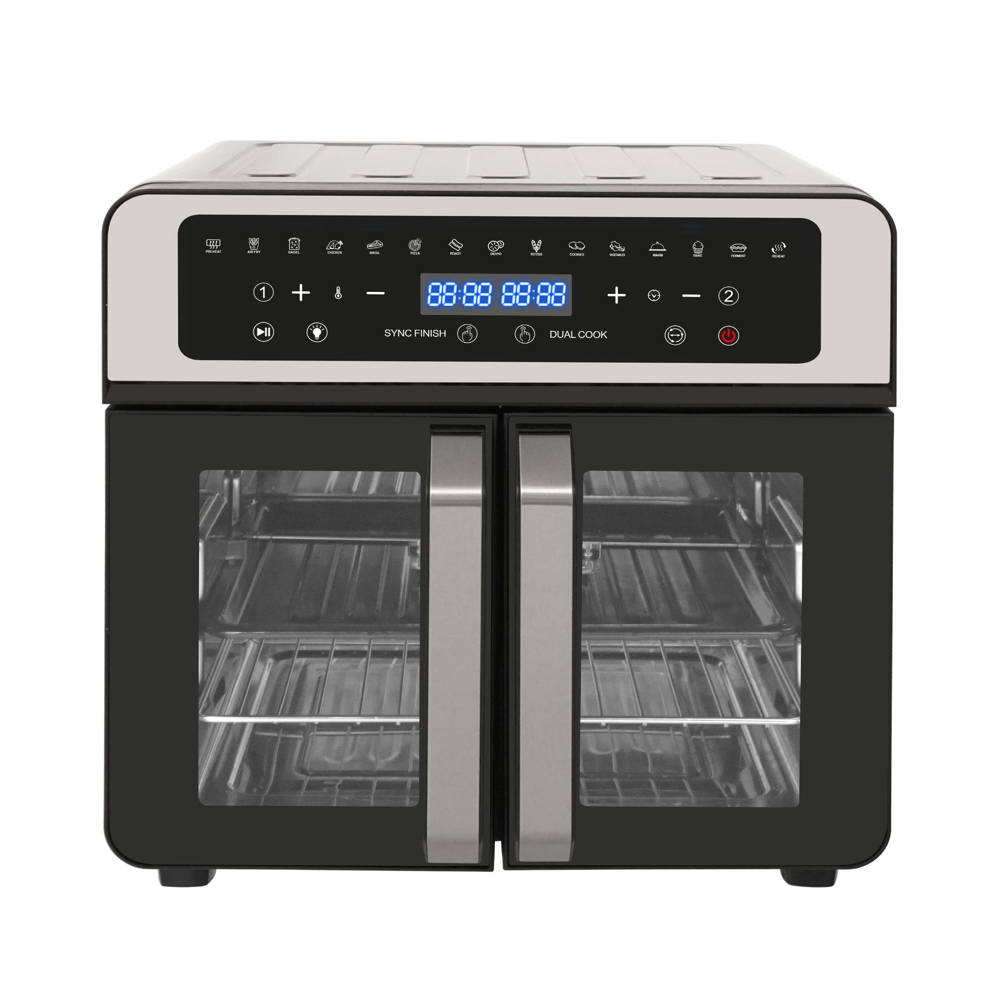 multifunctional air fryer oven 23L air oven with SS heat element, steak cage air oven with dry fruit