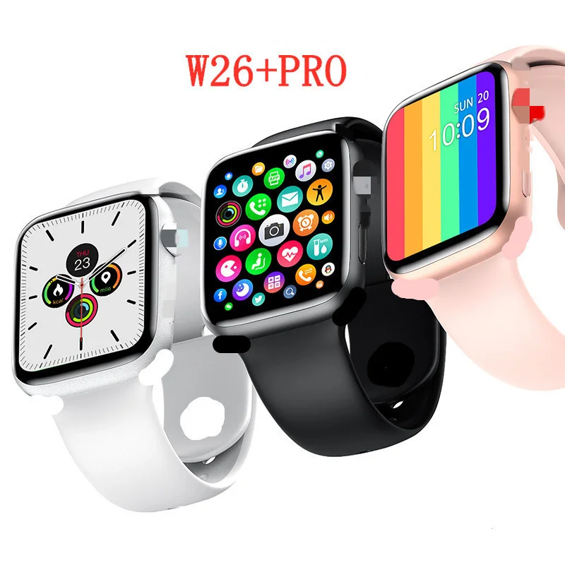 W26+Pro W26plus 1.75 Inch ECG Heart Rate Blood Pressure IP68 Series 6 Watches PK T500 Smart Watch