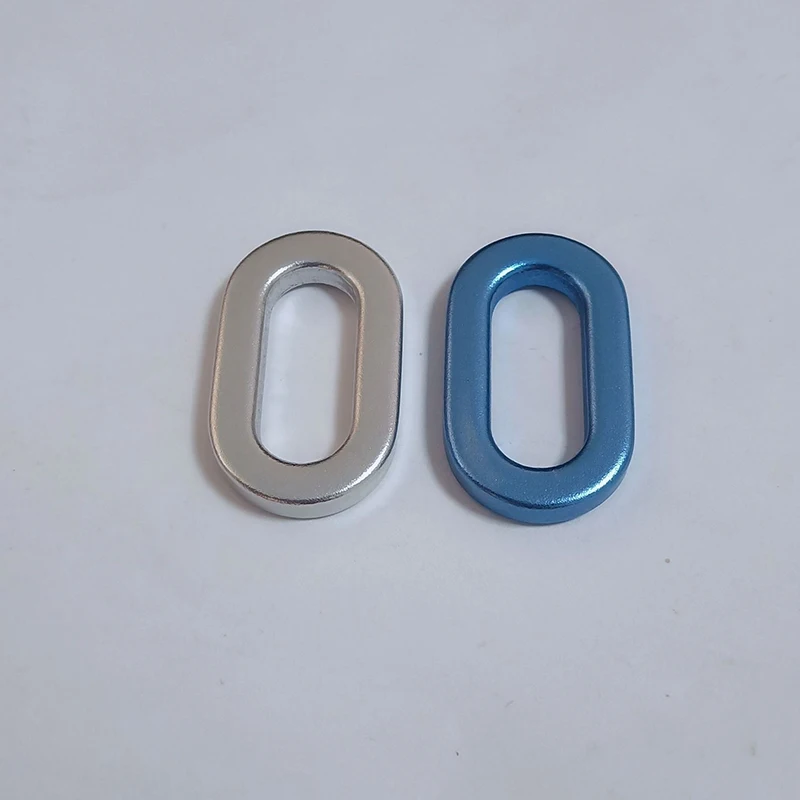 Wholesale Metal Heavy 20mm Seamless Oval Rings Flat Aluminum Ring Buckles Loop Hardware Accessory For Bag