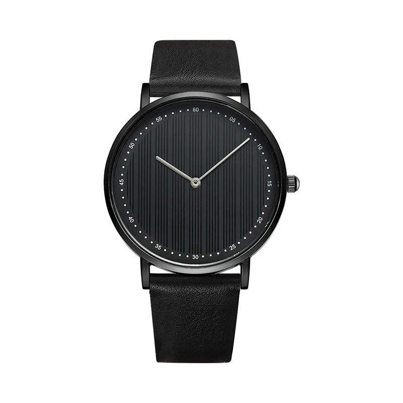 Custom Logo Black 5atm Waterproof Style Star Dust Dial Frosted Steel Band Men Quartz Watch