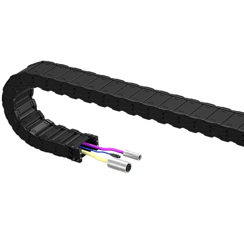 cable threading tow chain Bridge type plastic nylon tow chain completely closed engineering tank chain plastic 20*29mm