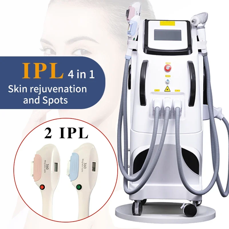 Multifunction 4 in 1 q switched nd yag laser machines elight opt hr ipl hair removal diode laser hair removal machine