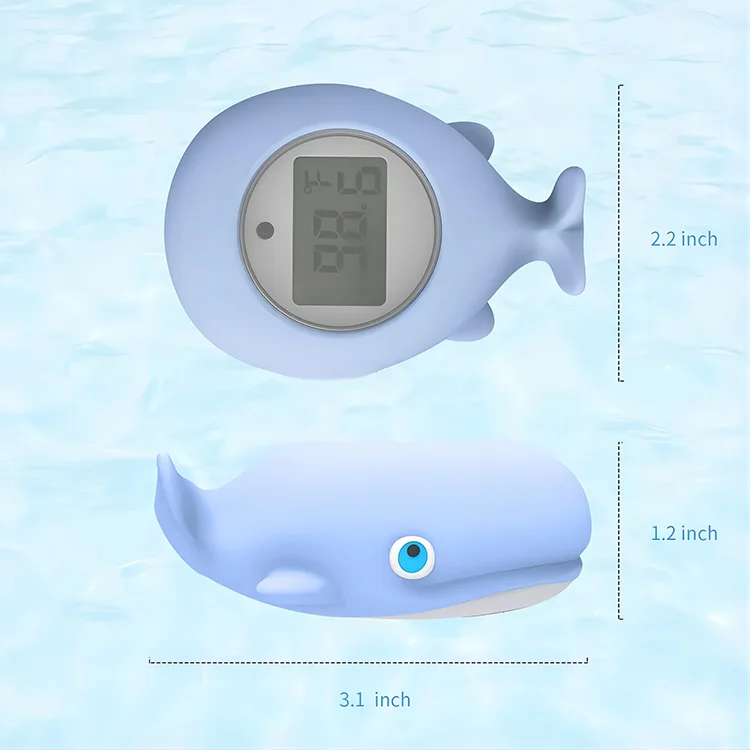 High Quality Digital Animal Whale Shape Baby Bath Thermometer for Bathtub