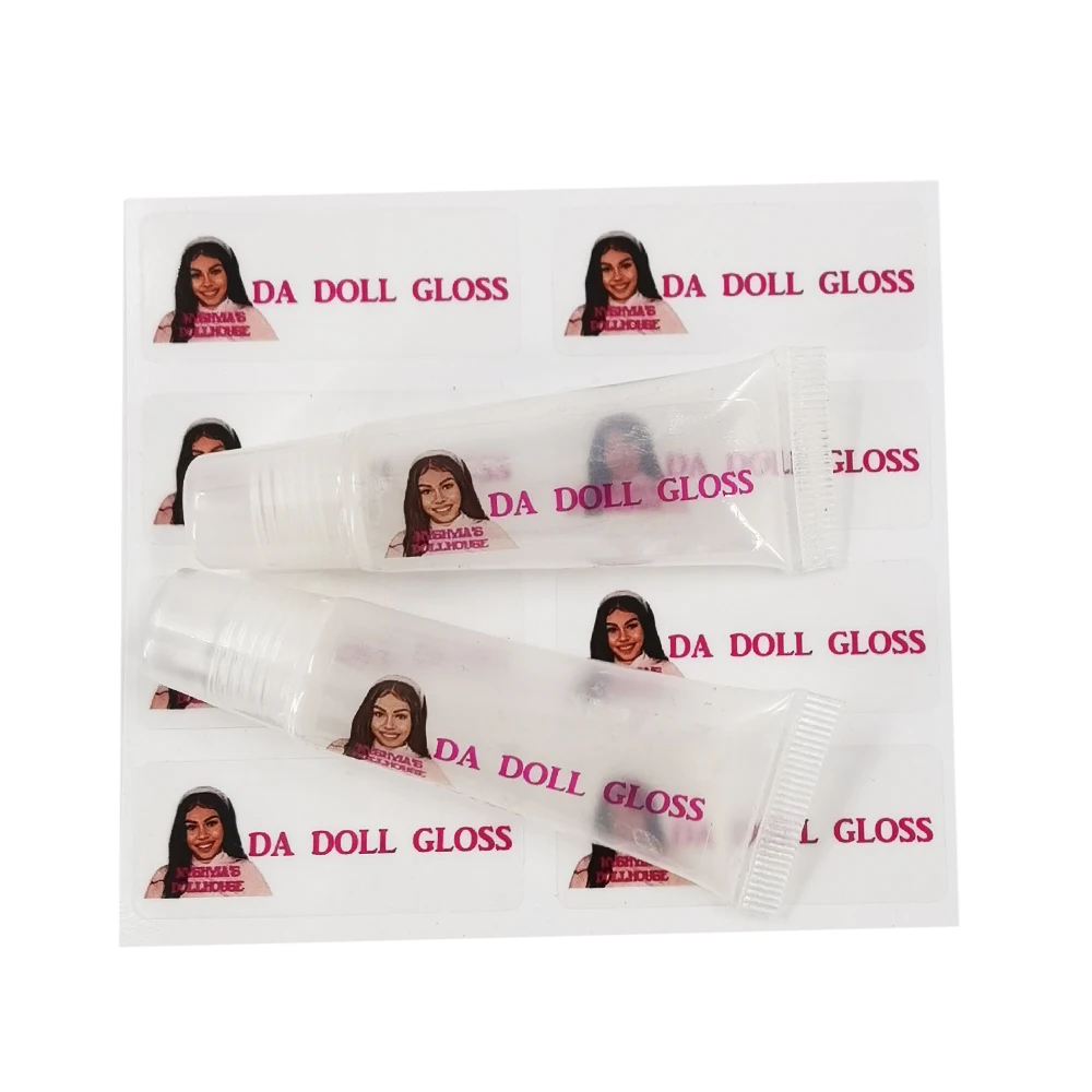 Manufactory Wholesale Self Adhesive Cosmetic Lip Gloss Vinyl Labels Custom Sticker Printing For Lip Gloss
