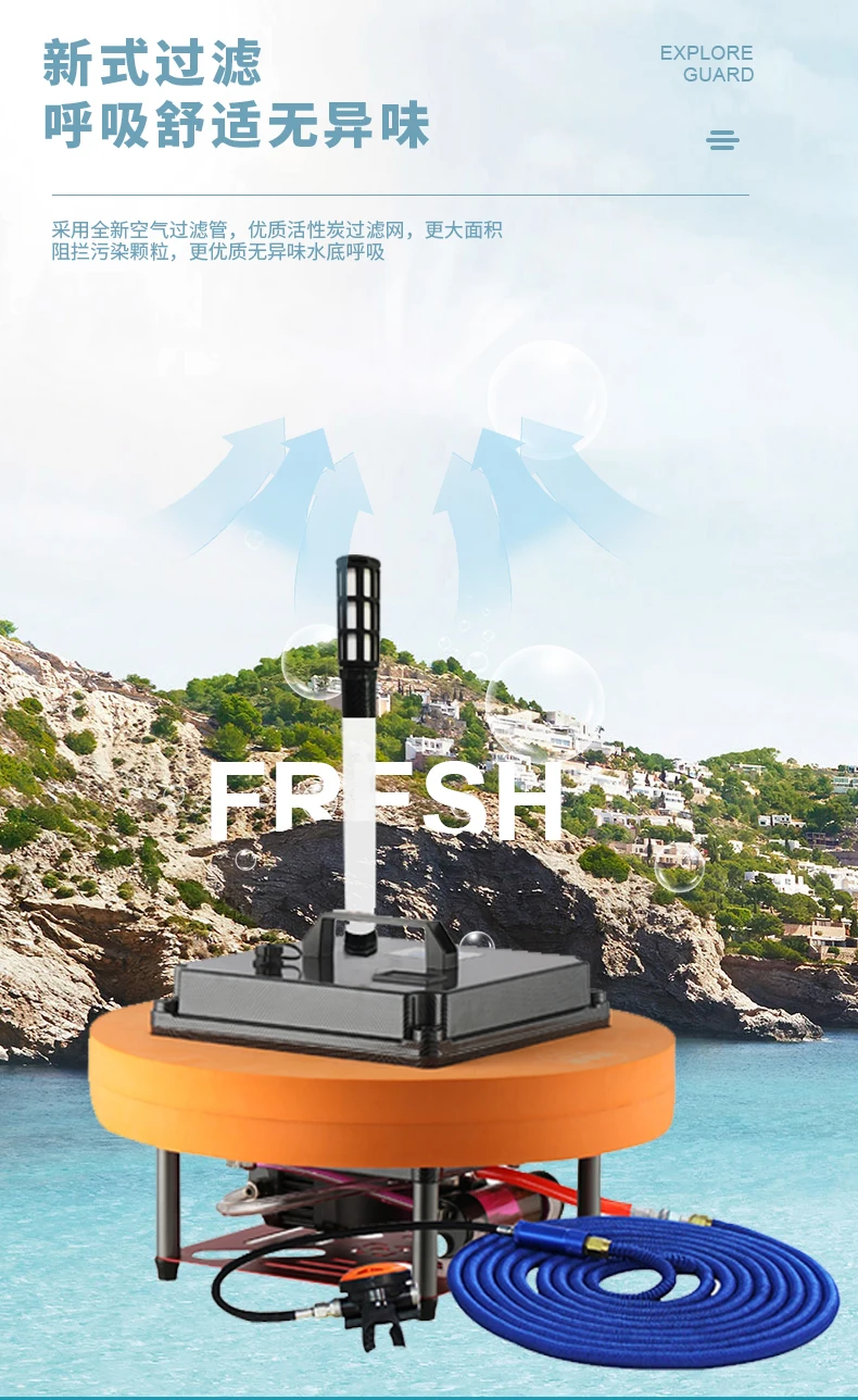 Hot selling Diving equipment scuba breathing equipment mini hookah scuba diving Double people support Compressor with CE