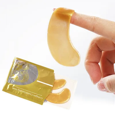 Free Shipping 24K Gold Collagen Eye Mask Crystal Eye Mask 6g Fades Fine Lines