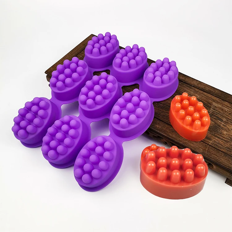 1/2/3/4/6/9 cavity Massage Silicone Molds 3D Silicone Massage Bar Soap Molds for DIY handmade soap