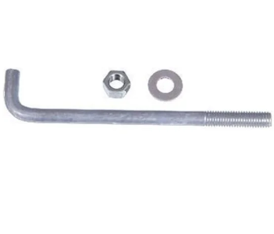 HDG High Quality L Bolt For Roofing With Hex Nut Rubber Washer