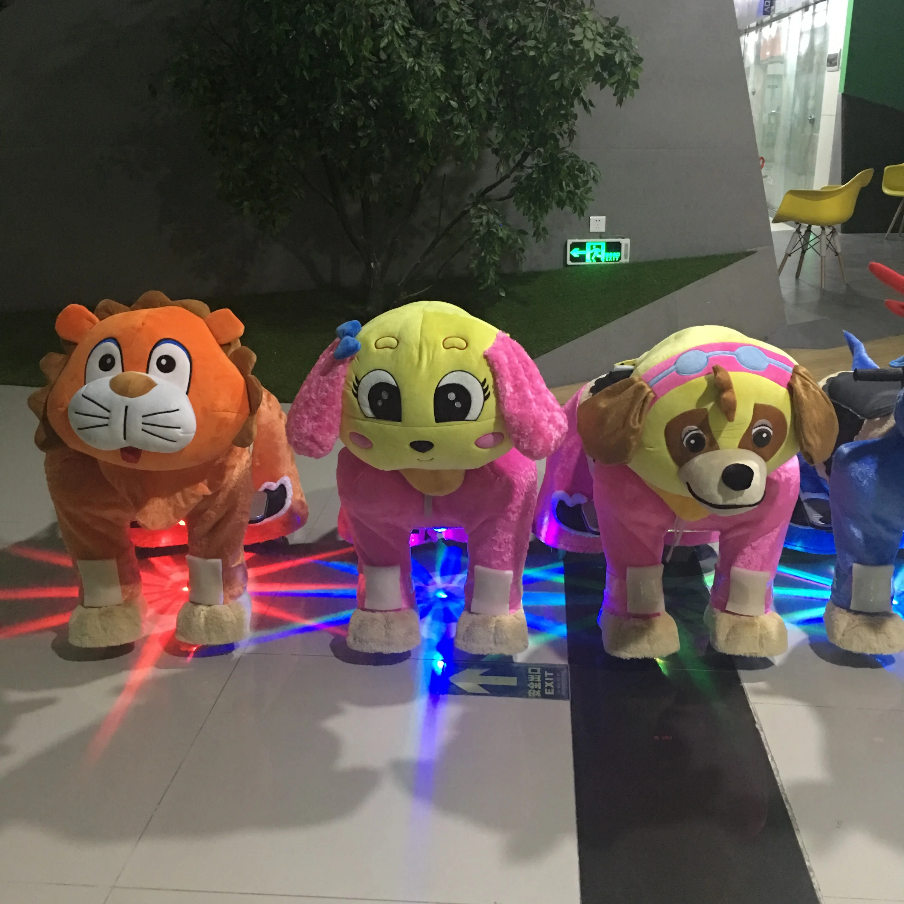 Happy Island Electric Ride-On Toy Animals Battery Operated Kiddie Rides for Shopping Mall & Amusement Park Plush Animals