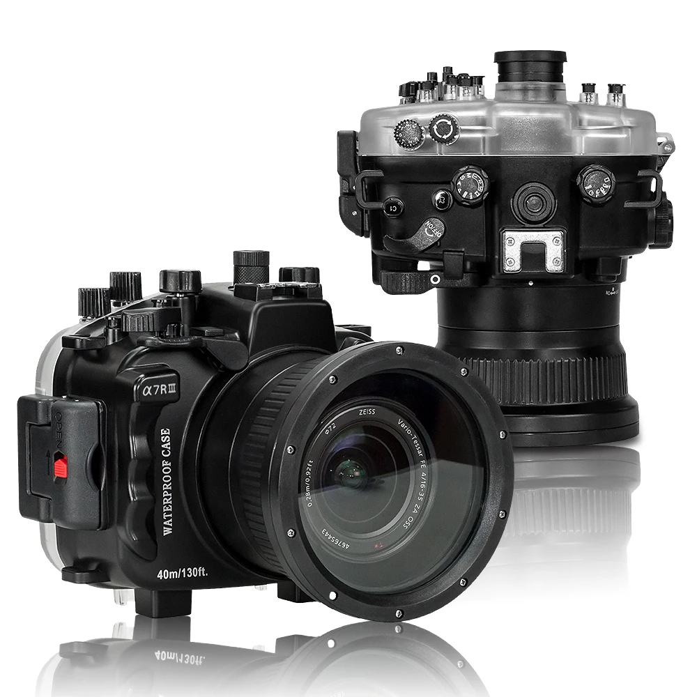 
 Водонепроницаемый корпус для подводной камеры Seafrog A7III A73 для дайвинга 40 м/ft30 для камеры Sony A7III с объективом 28-70 мм  
