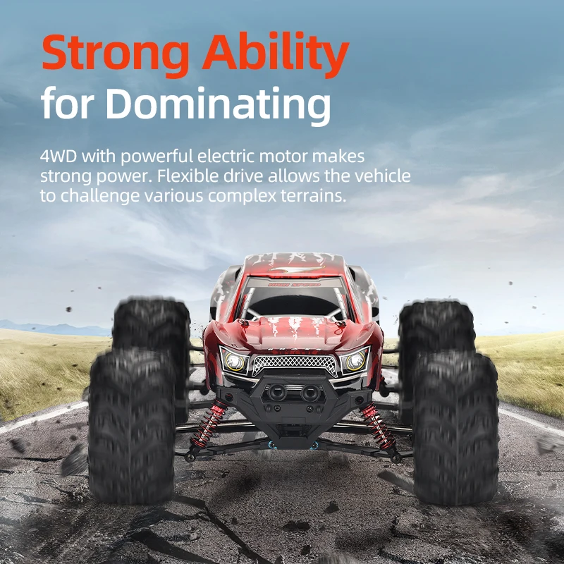 Electric 2.4G 1/10 High Speed Off-road Racing Remote Control Car Toys 4WD Climbing Drifting Trucks Stunt RC Vehicle Toys For Kid