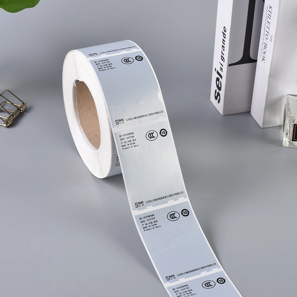 Wholesale Custom Film Electrical Nameplate Barcode Trademark Waterproof Adhesive Sticker Label Roll