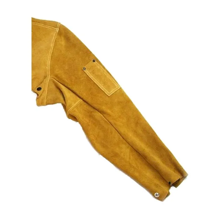 Big yellow leather welding caps made of premium quality cow split leather