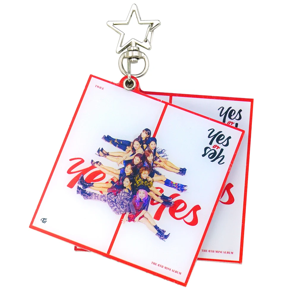 New Epoxy Resin Acrylic Keychain Custom Rainbow Craft Cartoon Anime Hologram For Gift Wholesale