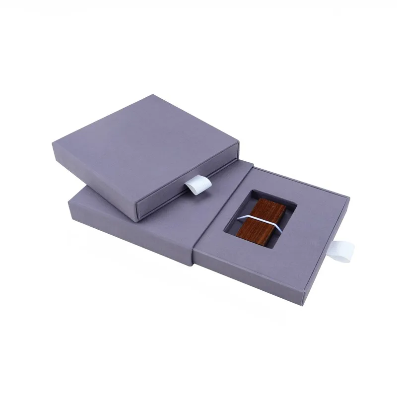 Fabric Linen drawer USB Flash Drive Gift Box Wedding Packaging USB Box