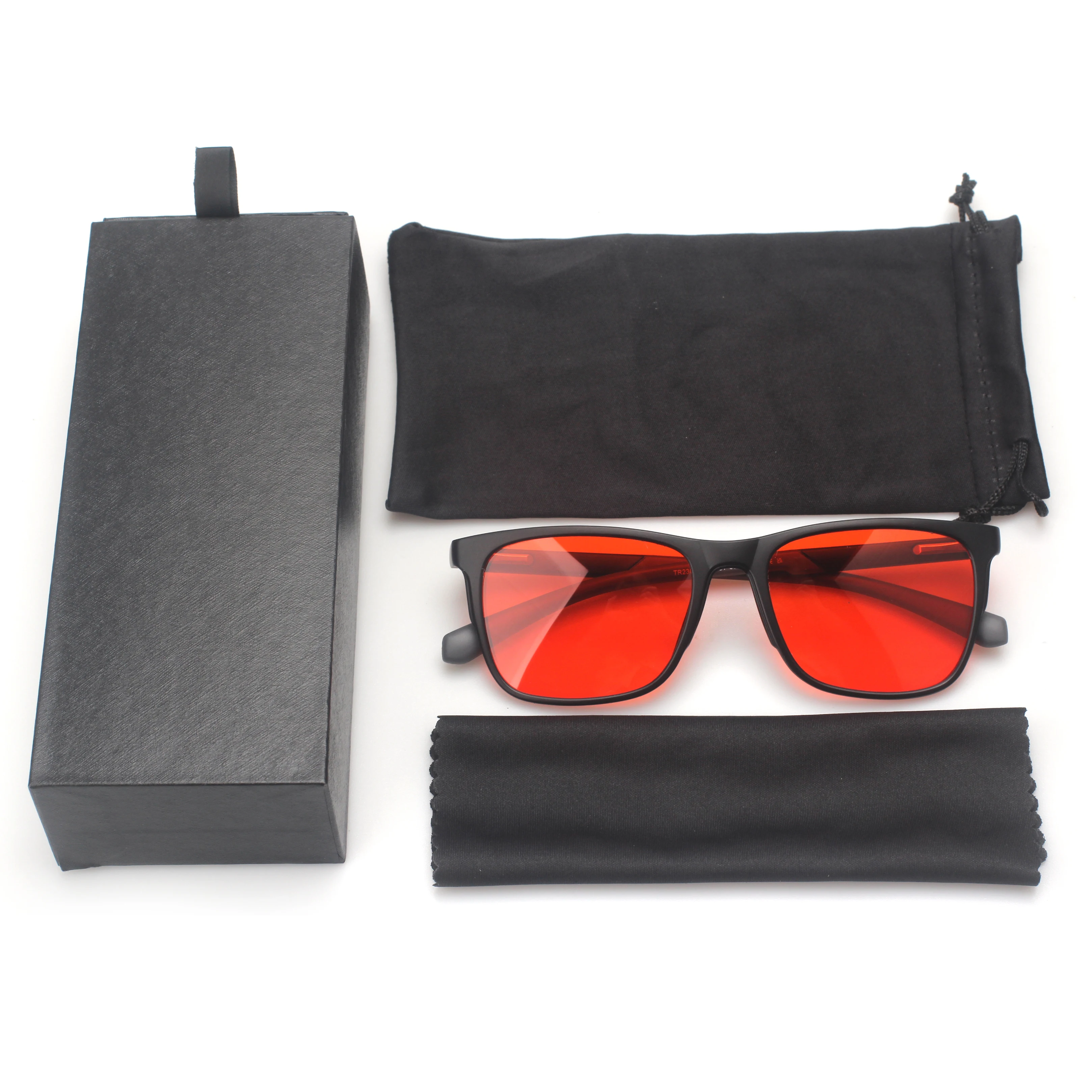 Hot Selling Newest Design Classic Fashion Trend TR90 Black Square Frame Custom Anti Blue Light Eyewear Women Men Glasses