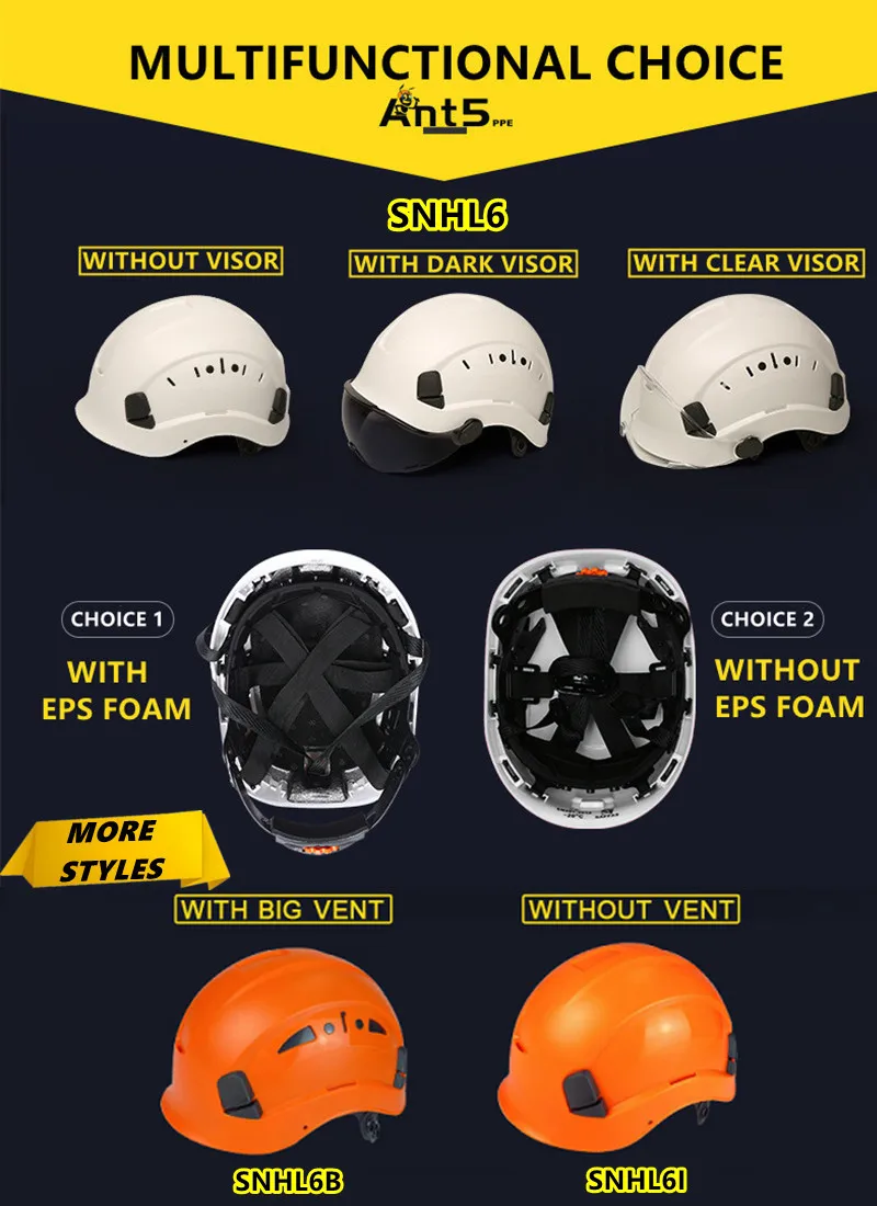 ANT5PPE Construction Multi-functional Safety Helmet Hard Hats