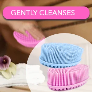 Amazon Hot Selling Exfoliating Silicone Body Scrubber Easy to Clean Shampoo Brush