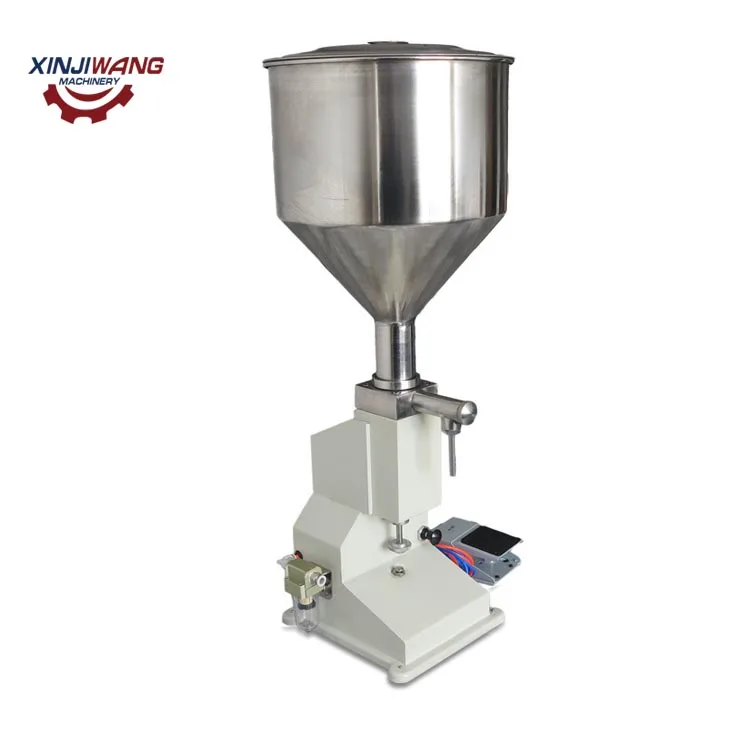Semi Automatic Honey Chocolate Peanut Butter Olive Oil Lotion Face Cream Jam Bottle Paste Filling Machine