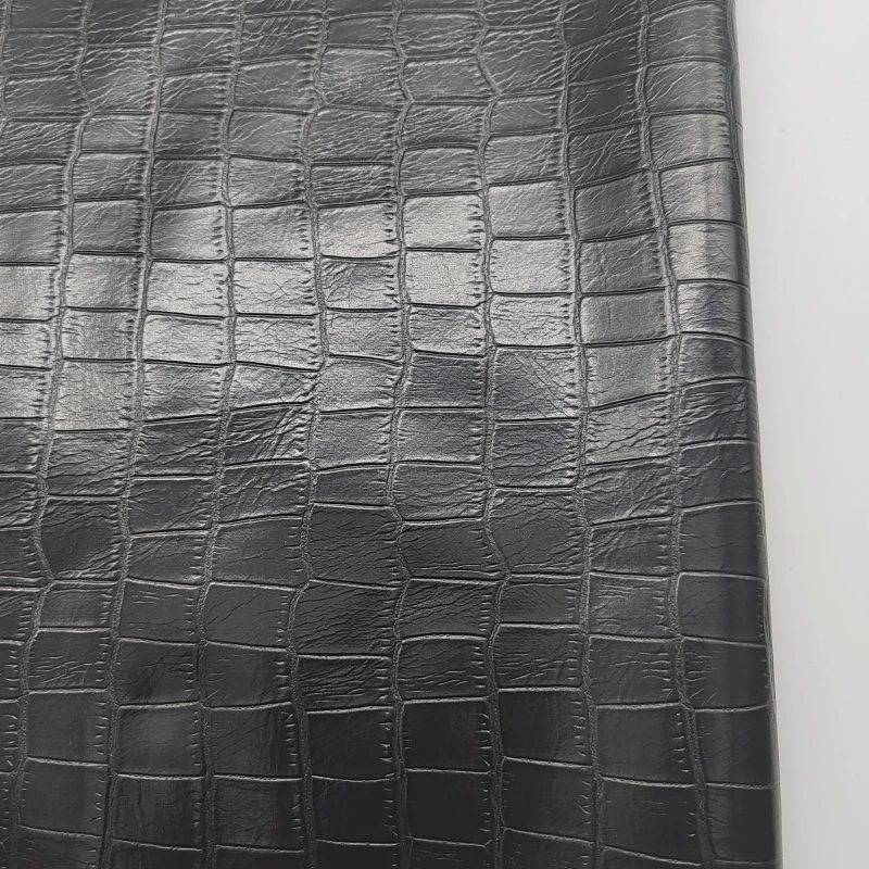Embossed leather faux Crocodile Leather Fabric 4 way Stretch Faux Leather