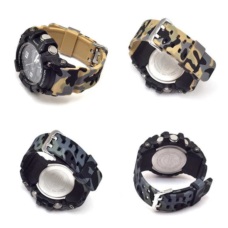 LAIHE Elastic Silicone Sports Watch Band Strap Watch Rubber Straps For GG-1000/GWG-100/GSG-100