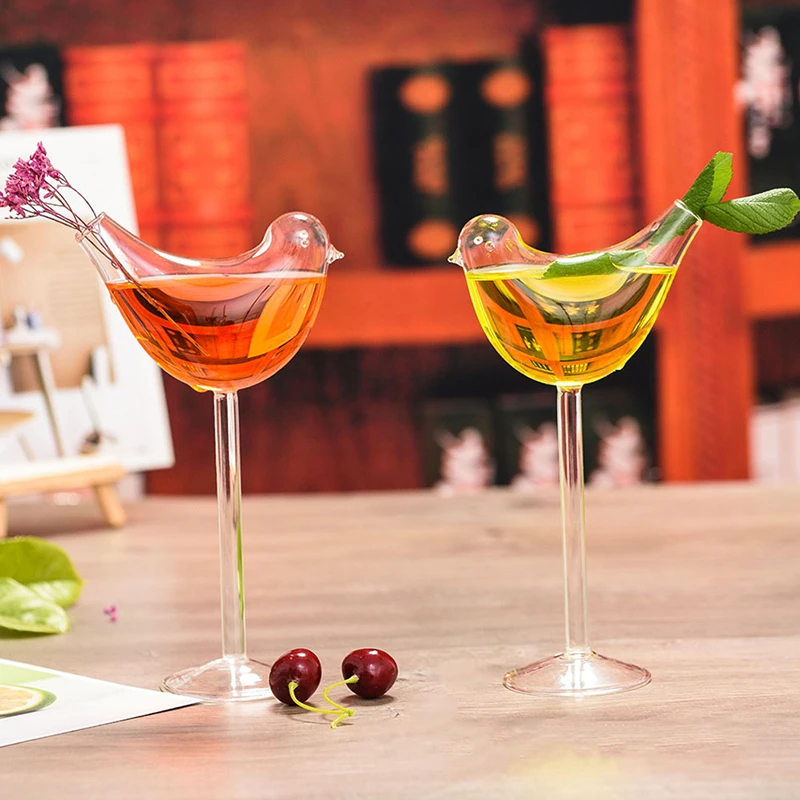 New models can be customised Creative Glass Bird Juice Glasses Personalised Wine Glasses cups glass