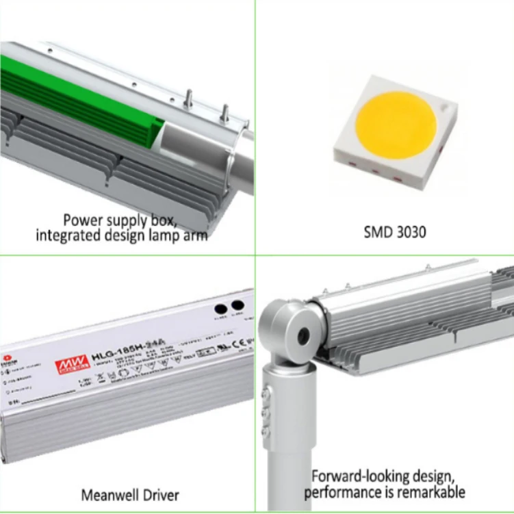 LED Street Light Accessories Municipal Projects 100 Watts Road Lamp Modern Design Energy Saving Chip 3030 SMD