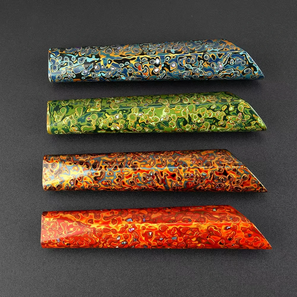 Traditional lacquer wood knife handle dazzle color DIY handmade knife handle kitchen knife without blade handle exquisite gift