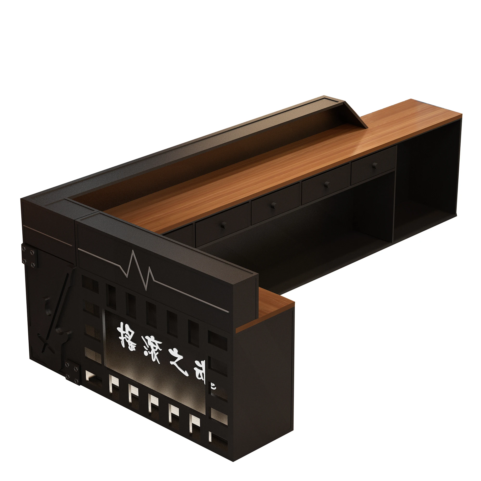 Creative customize cashier counter design cheap price checkout retail reception counter table hot reception club bar table