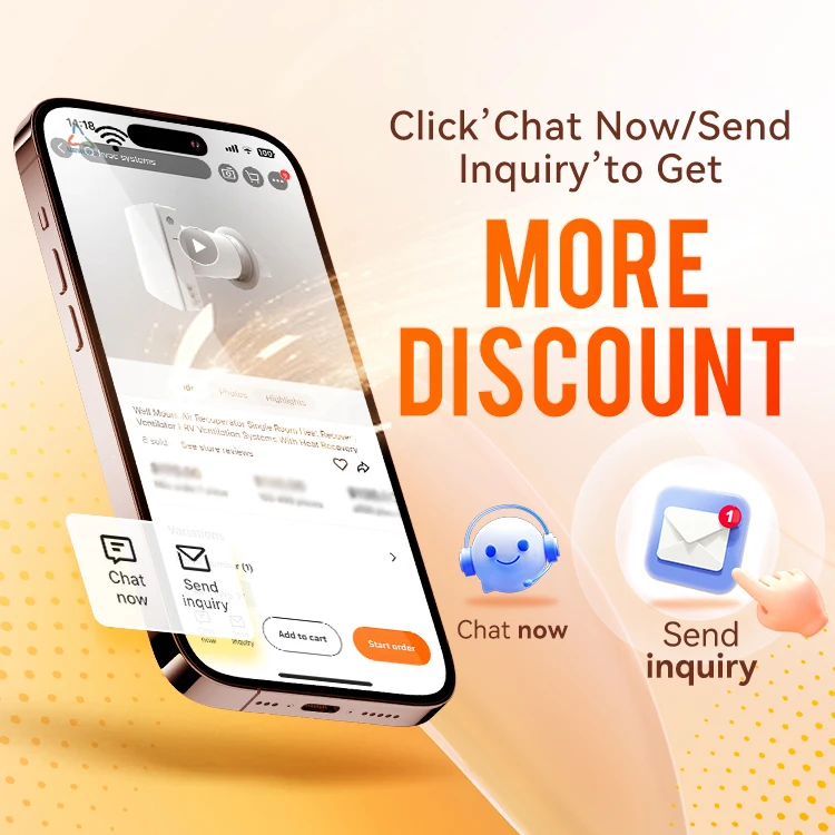 Single Room ERV Air Recuperator Energy Recovery Ventilator Ventilation System Heat Recovery Ventilation Single Room