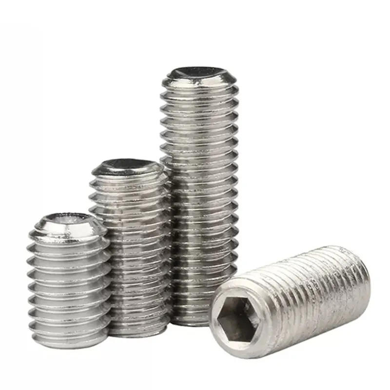 #2-56 #4-40 #6-32 #8-32 #10-24 SS304 headless head cup point hex socket grub screw M3 x 40mm allen set screw DIN916