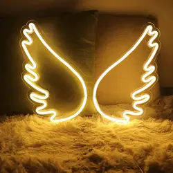 Quick Delivery Custom Acrylic Outdoor Angle Wings Weddings Electronic Signs Party Led Viva La Vida Neon Sign