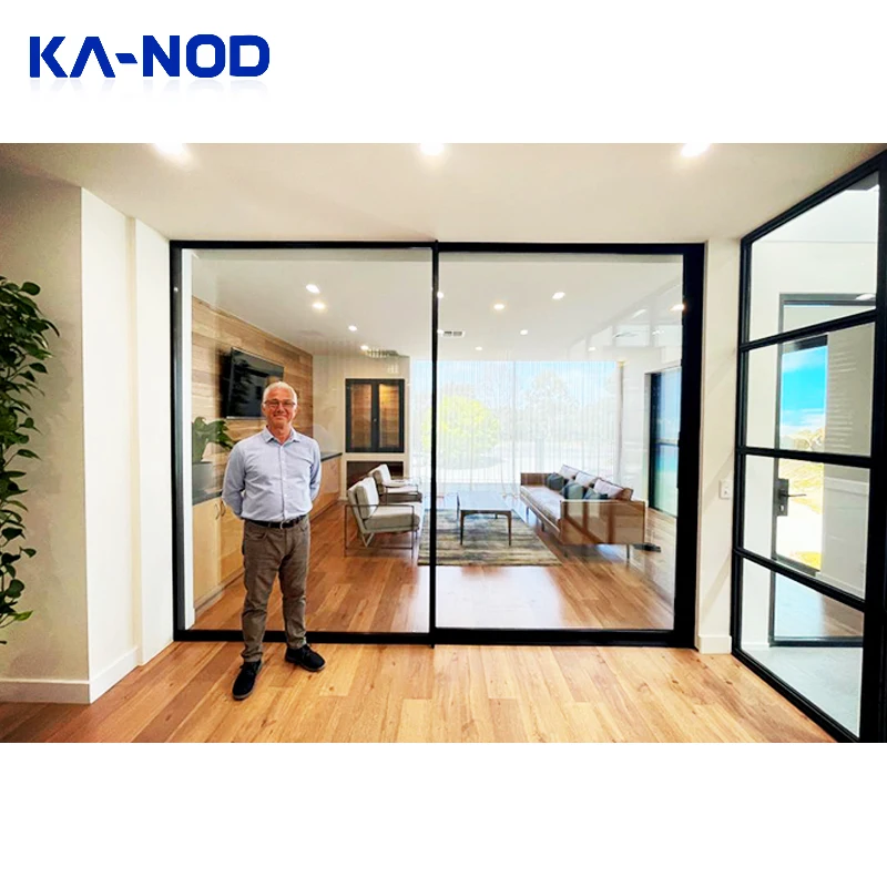 Factory Wholesale 5 Years Warranty Sliding Doors Interior System Aluminum Sliding Glass Door