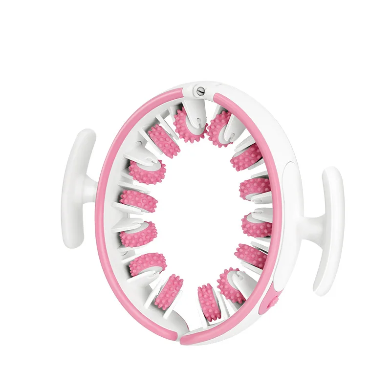 ABS Home Yoga Exercise Skinny Leg Waist Manual 14 Wheel Shiatsu Muscle Leg Massage Roller