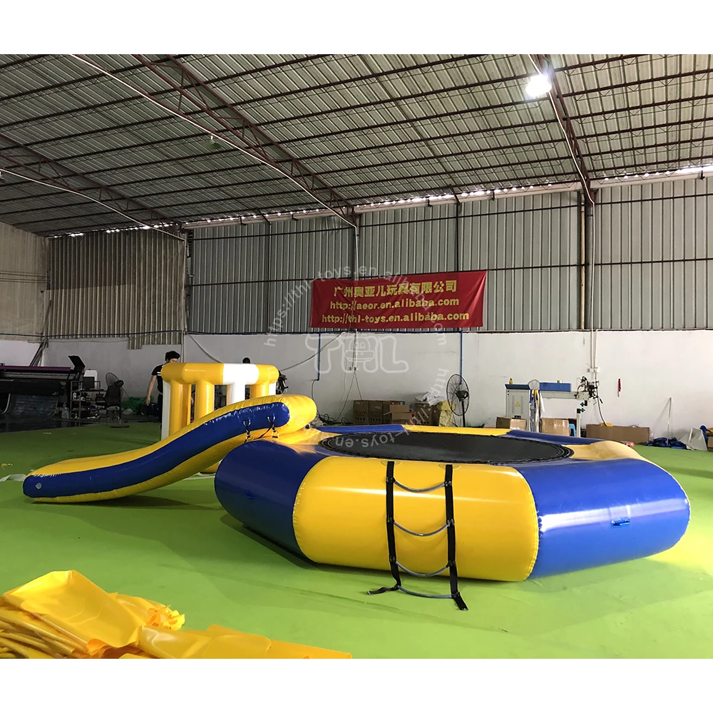 hot sale inflatable splash padded jumping bouncer platform sungear water trampoline