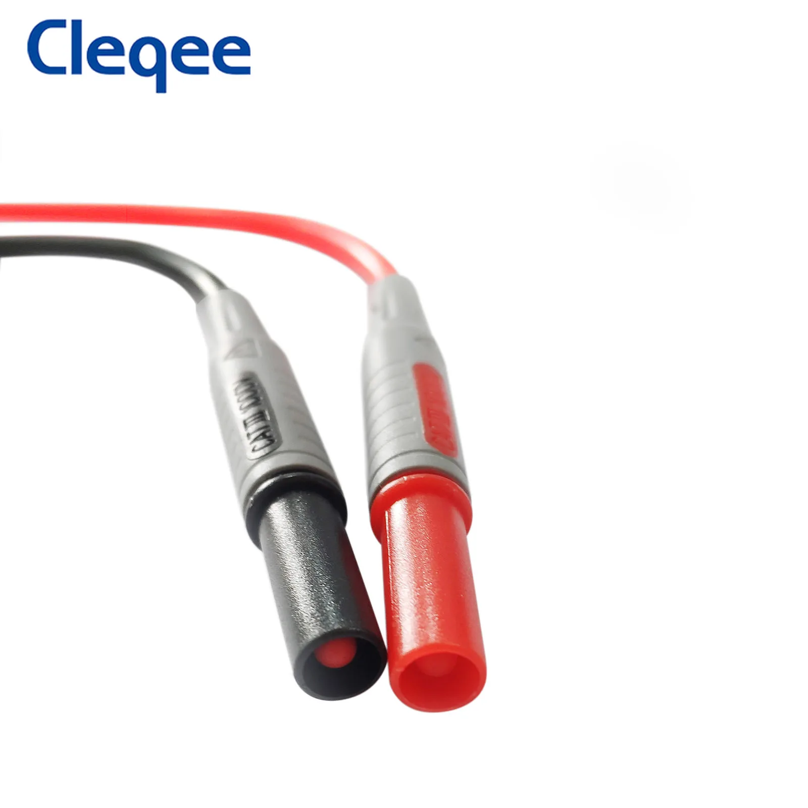 Тестовые выводы Cleqee P1033 4 мм с банановым штекером, прямые к прямоугольным штекерам под давлением, тестовая линия 1 м, кабель для тестирования мультиметра