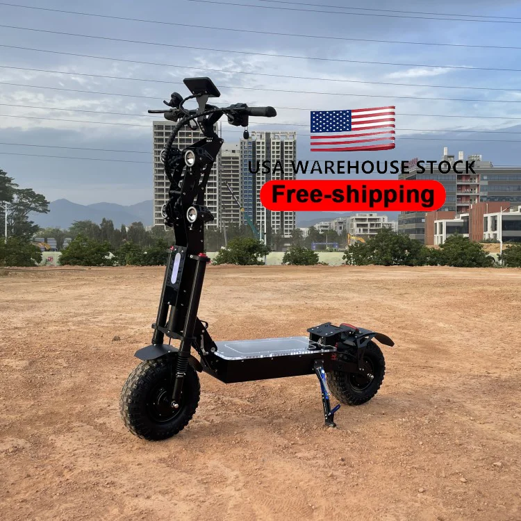 USA free shipping 14inch offroad Tire With Led Acrylic Pedal 10000w High Speed Long Range Large Dual Motor Fast Electric Scooter