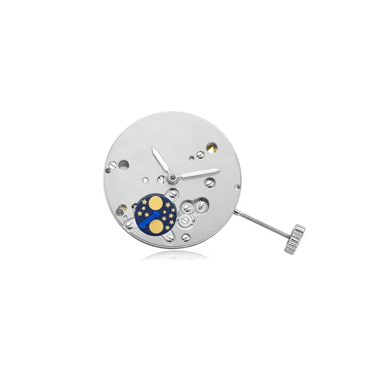 ENLOONG OEM Custom Silver Gold Mechanical Movement Automatic MoonPhase Clone 2824 Automatic Watch Movement