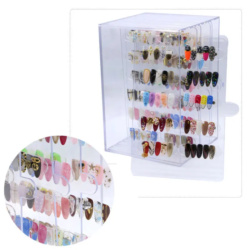 Beauty Salon Acrylic Nail Art Plastic Nail Stand Sample Display Polish Gel Display