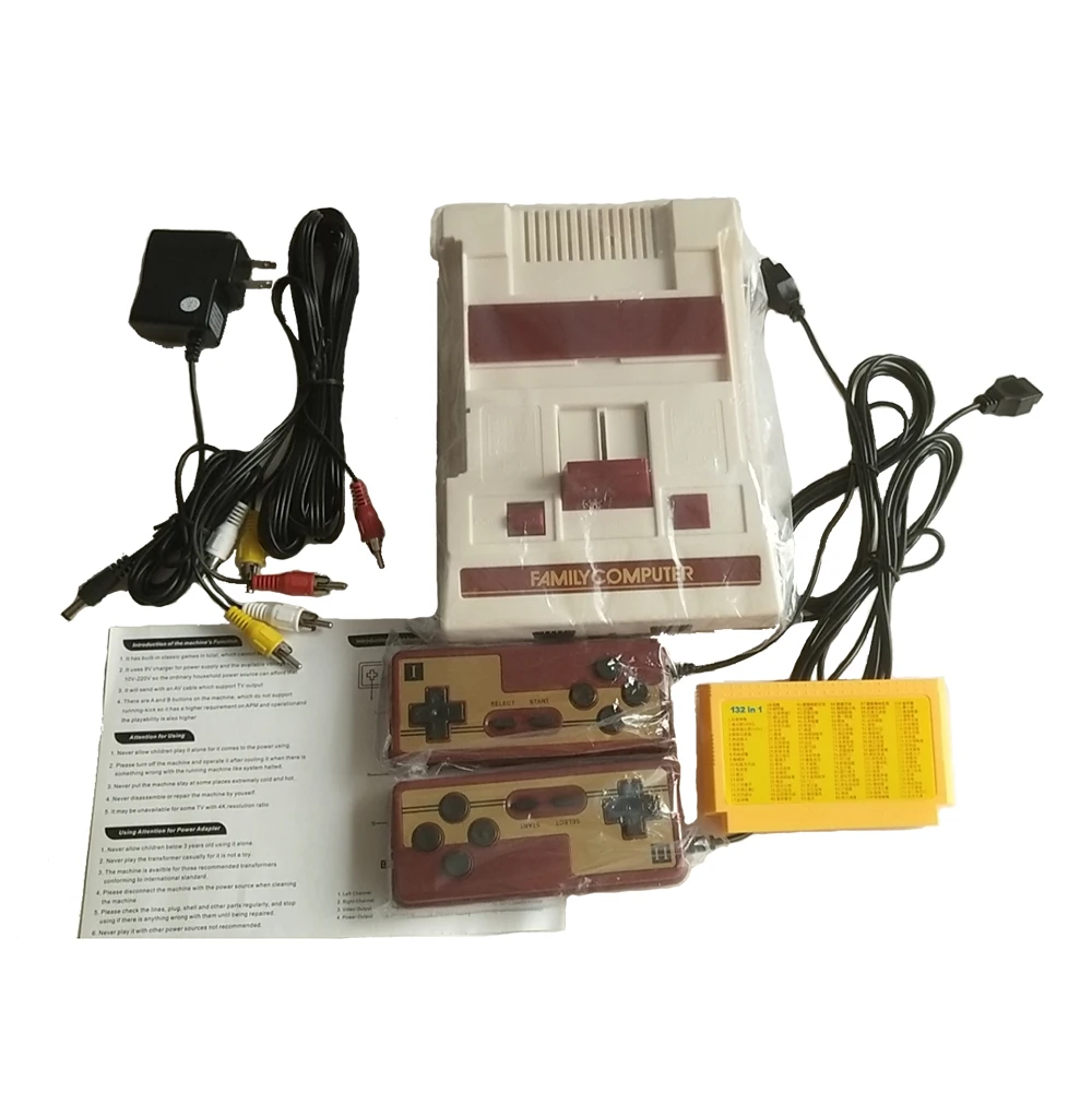 500 In 1 Classic Games FC Consola De Juegos Red White Family Computer Game Console 8 Bit AV Output Family Games TV Port Video